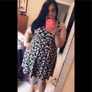 Plus size floral dress
